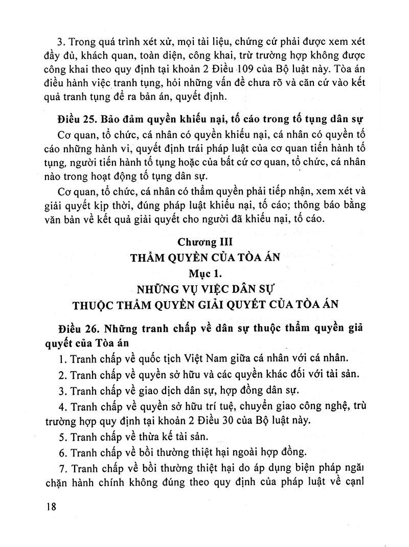 Bộ Luật Tố Tụng Dân Sự Của Nước Cộng Hòa Xã Hội Chủ Nghĩa Việt Nam (2016)
