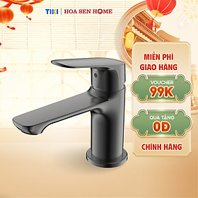 Vòi lavabo nóng lạnh TUSLO F004 Luxury chất liệu đồng nguyên chất, mạ Crom-Niken, công nghệ tạo bọt khí hiện đại - Hoa Sen Home - Hàng chính hãng
