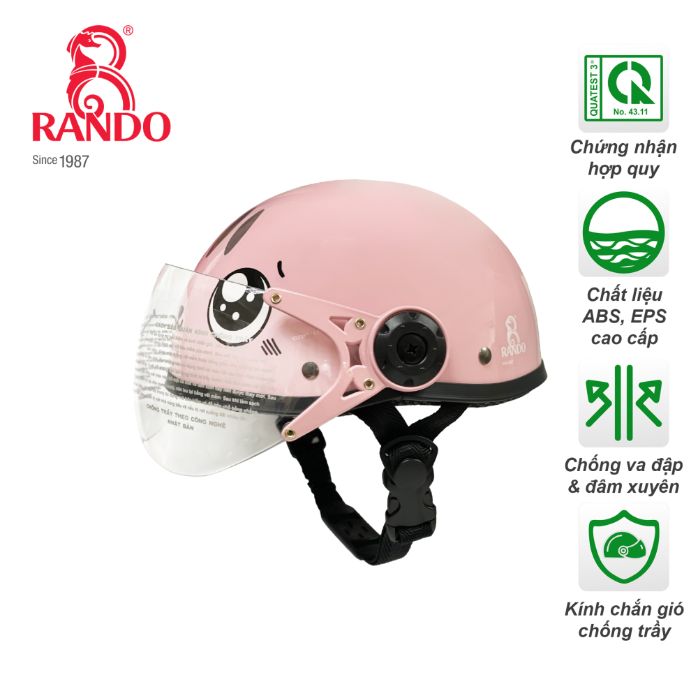 Nón Bảo Hiểm Trẻ Em Màu Hồng - CHPM-03-PINK