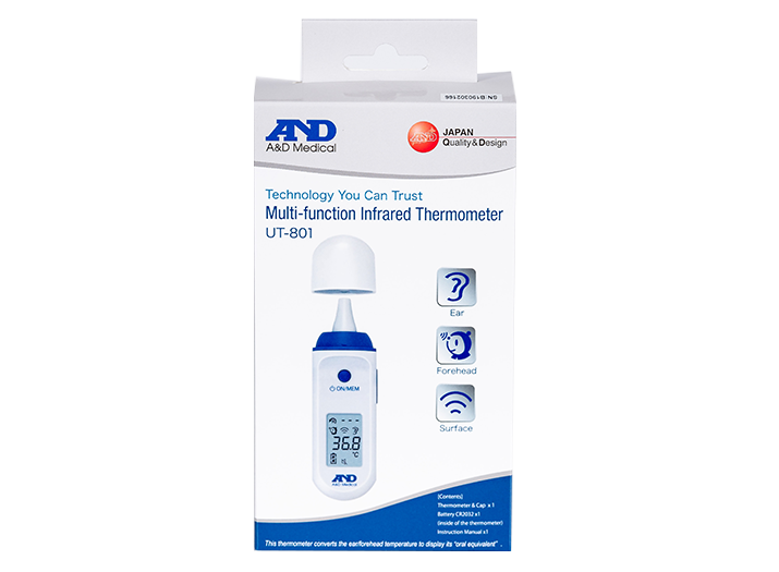 Nhiệt kế hồng ngoại đo tai, trán AND A&D Medical UT-801 đo nhanh, chính xác chỉ sau 1 giây