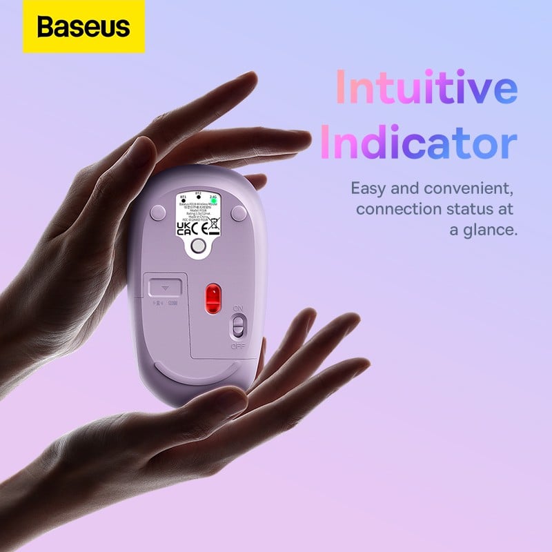 Chuột không dây Baseus F01B Tri-Mode Wireless Mouse Bluetooth & 2.4GHz- hàng chính hãng