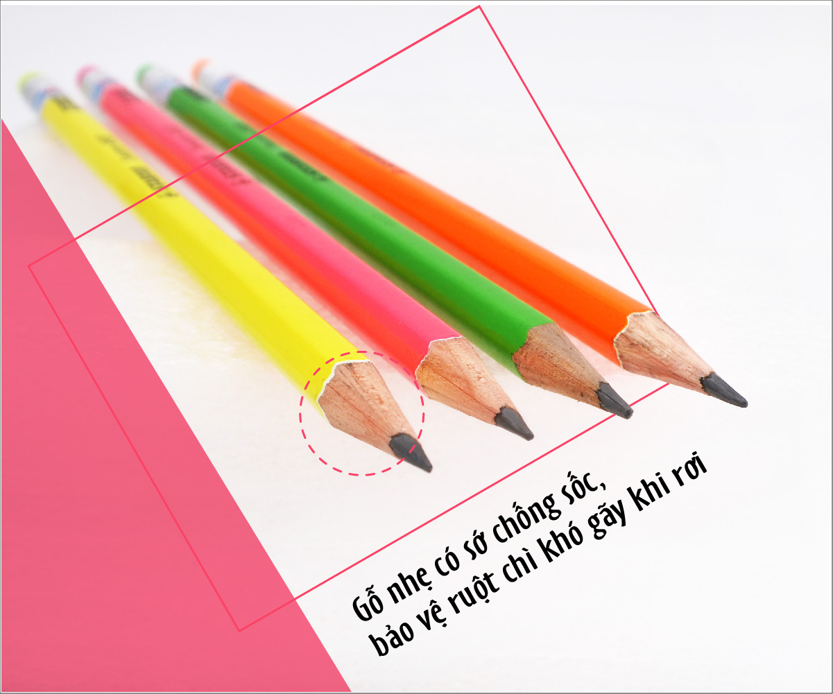 Bút chì gỗ STABILO Swano 4907 HB, có đầu tẩy - Xanh lá