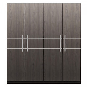 Tủ quần áo gỗ MDF Tundo 4 cánh màu xám 180 x 55 x 200cm