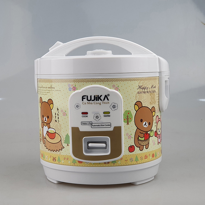 Nồi Cơm Điện 1L Fujika FJ-NC1005 Công Suất 400W Lồng Men Chống Dính Cho 2,3 Người Ăn (Mẫu Ngẫu Nhiên)-Hàng Chính Hãng
