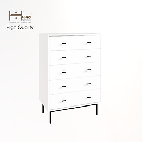 [Happy Home Furniture] BECKY, Tủ đựng đồ 5 ngăn - chân sắt ,  80cm x 50cm x 118cm ( DxRxC), THK_031
