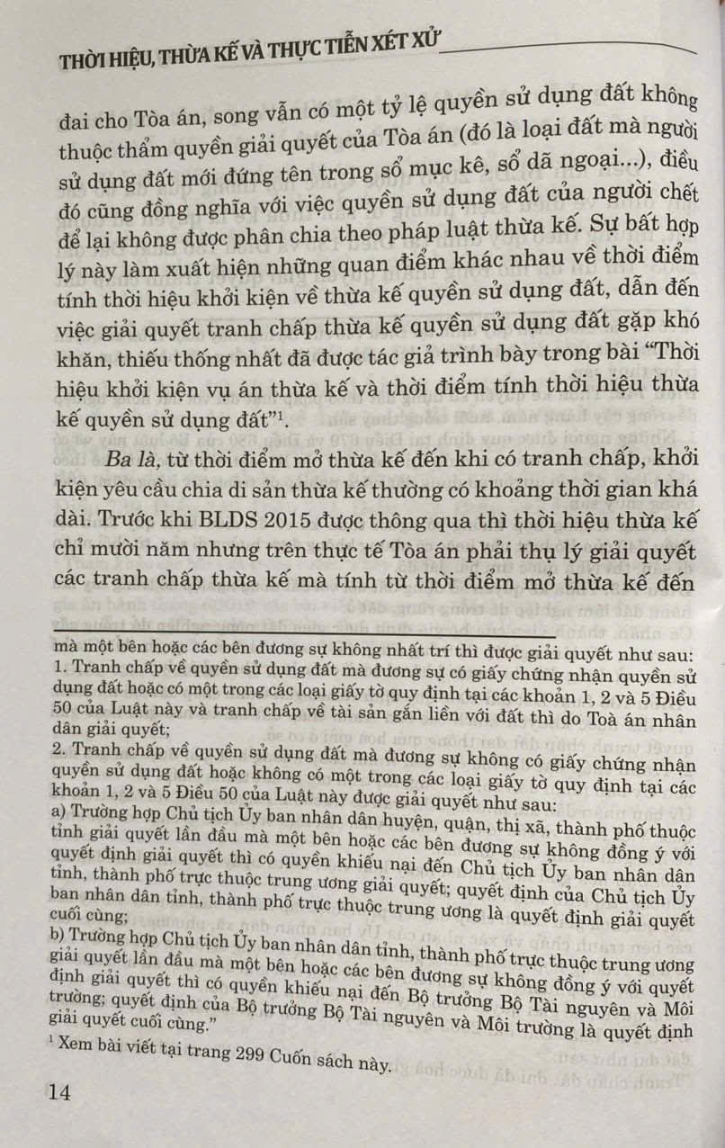 Thời Hiệu, Thừa Kế Và Thực Tiễn Xét Xử