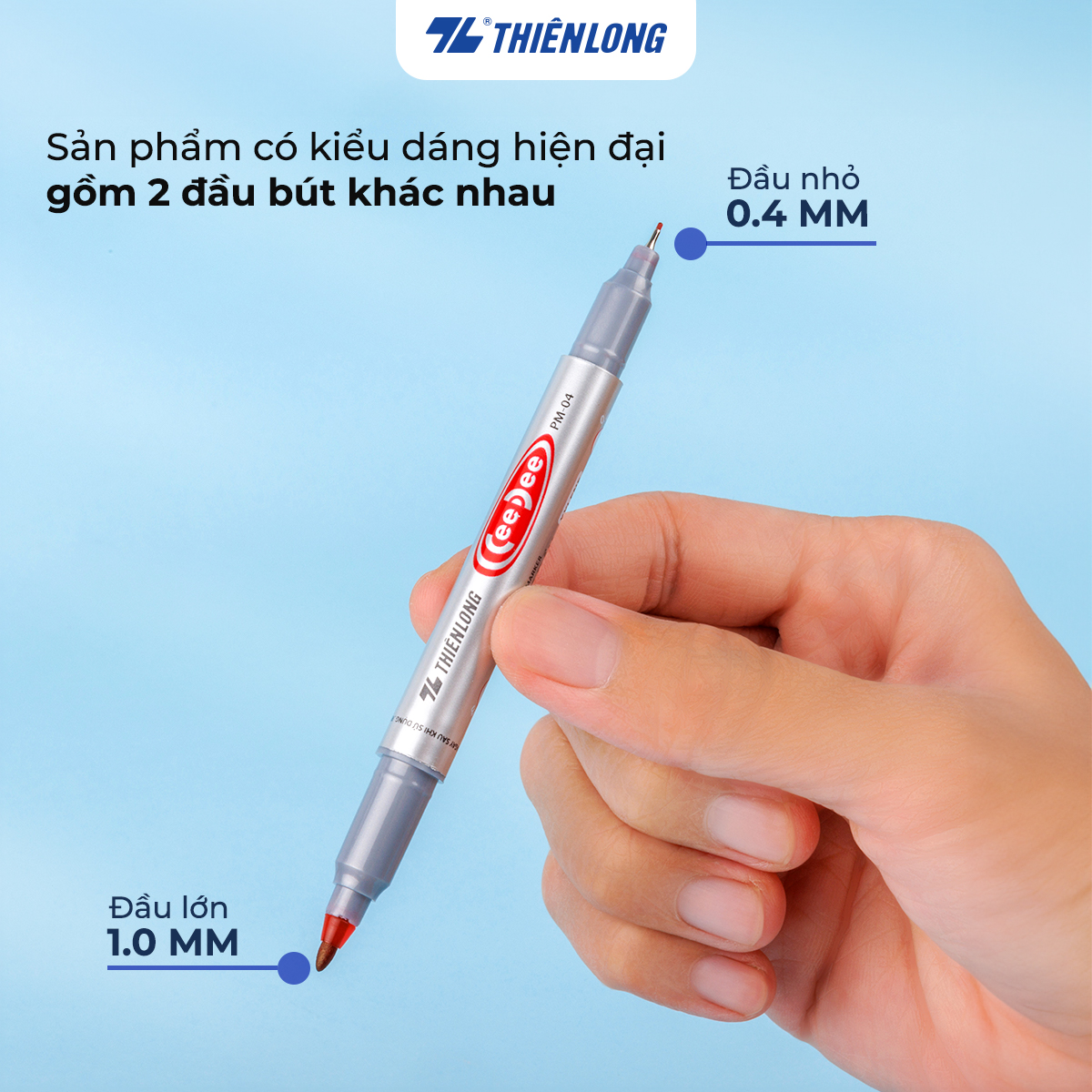 Combo 10 cây Bút lông dầu Thiên Long PM-04