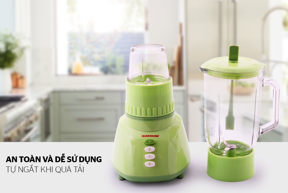 Máy xay sinh tố Sunhouse SHD5112 xanh - Hàng chính hãng