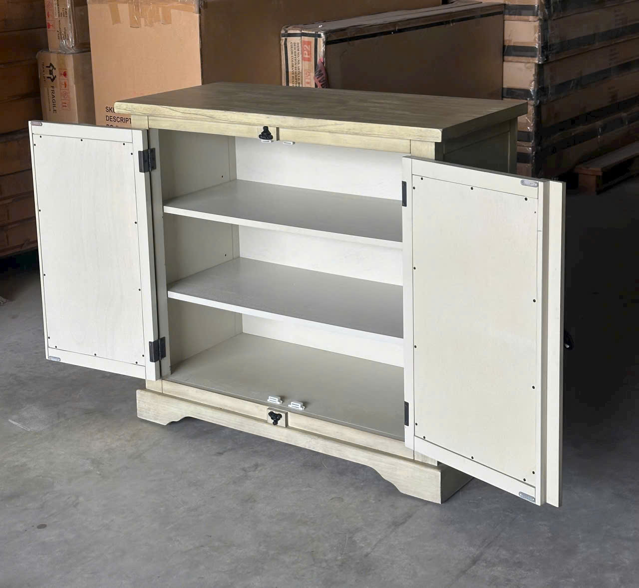 Tủ bếp, tủ trang trí 2 cánh mở SM15CT Tundo KT Ngang 102 x Sâu 46 x Cao 91 / cm