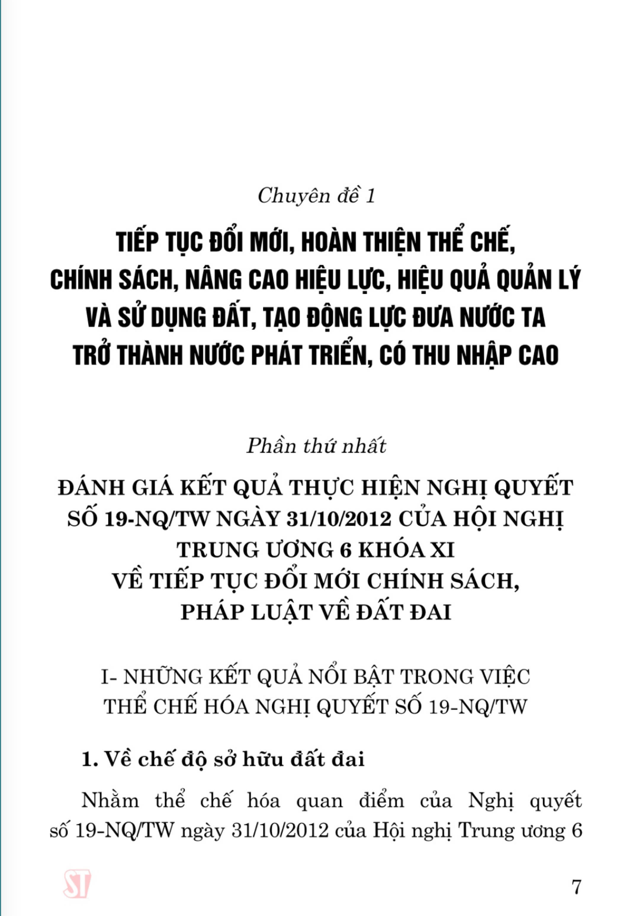 Tài liệu nghiên cứu các văn kiện Hội nghị lần thứ năm Ban Chấp hành Trung ương Đảng khoá XIII (Dùng cho cán bộ chủ chốt và báo cáo viên)