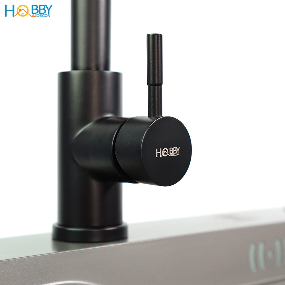 Vòi rửa chén nóng lạnh Inox 304 dây rút 3 chế độ Hobby Home Decor VDR6