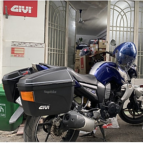 Thùng hông FZS, thùng hông givi E22NS_OR và baga hông lắp cho xe FZ S