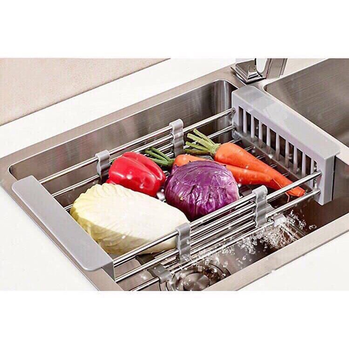 Chậu rửa chén bát inox 304 nano kháng khuẩn Valenza cao cấp 8245 kèm bộ xả chậu rổ inox