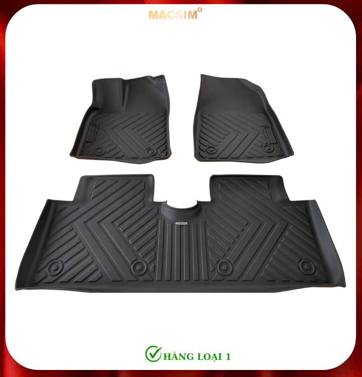 Thảm lót sàn xe ô tô BYD ATTO 3 2024+ Nhãn hiệu Macsim chất liệu nhựa TPE cao cấp màu đen