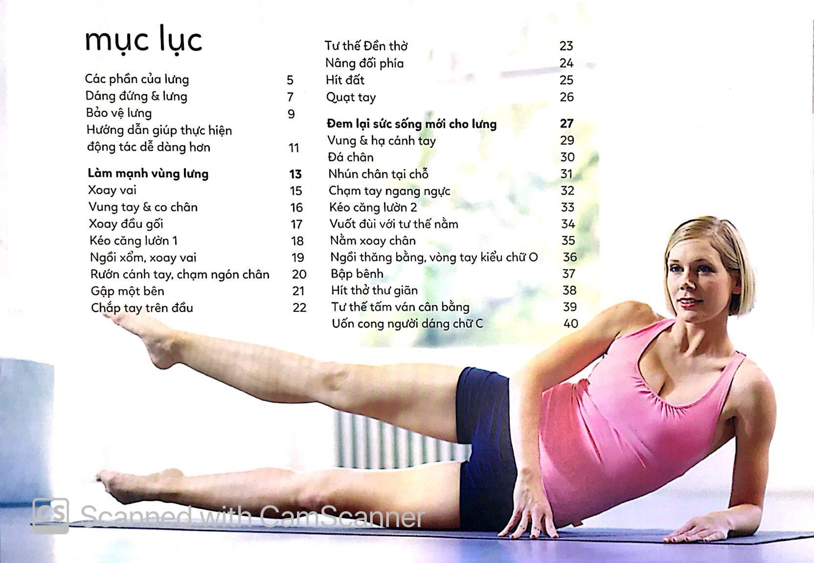Sách Lò Xo - 15 Phút Tập Lưng (Kèm 1 DVD)