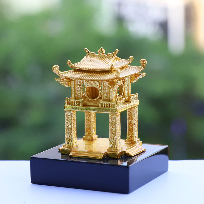 Quà tặng lưu niệm Việt Nam độc đáo : Khuê Văn Các mạ vàng 24K