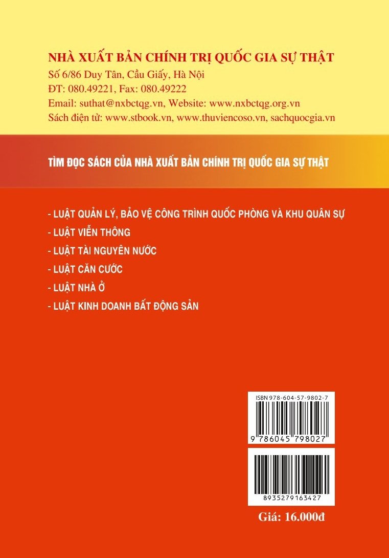 Luật lực lượng tham gia bảo vệ an ninh, trật tự ở cơ sở (bản in 2024)
