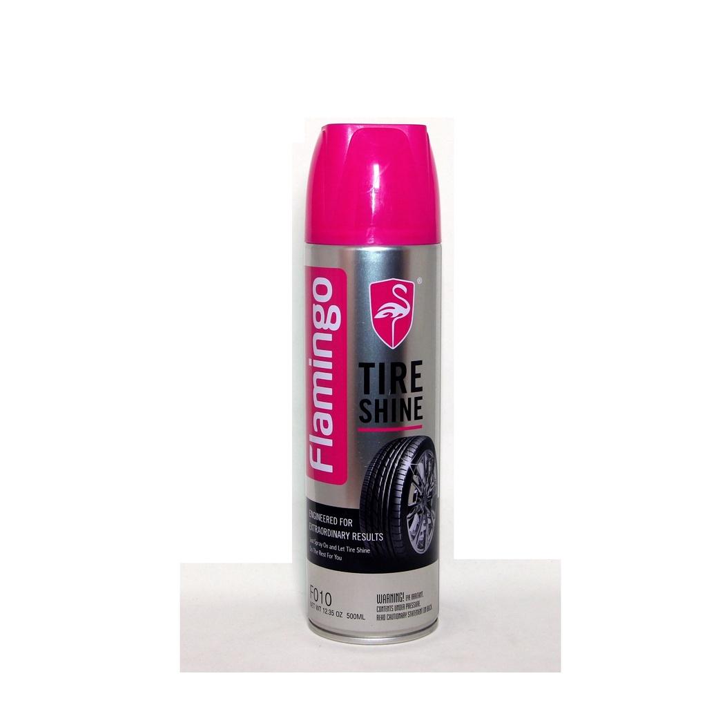Bình xịt phục hồi và làm sáng bóng la dăng lốp xe, nhựa xe nhập khẩu Flamingo Tire Shine F010