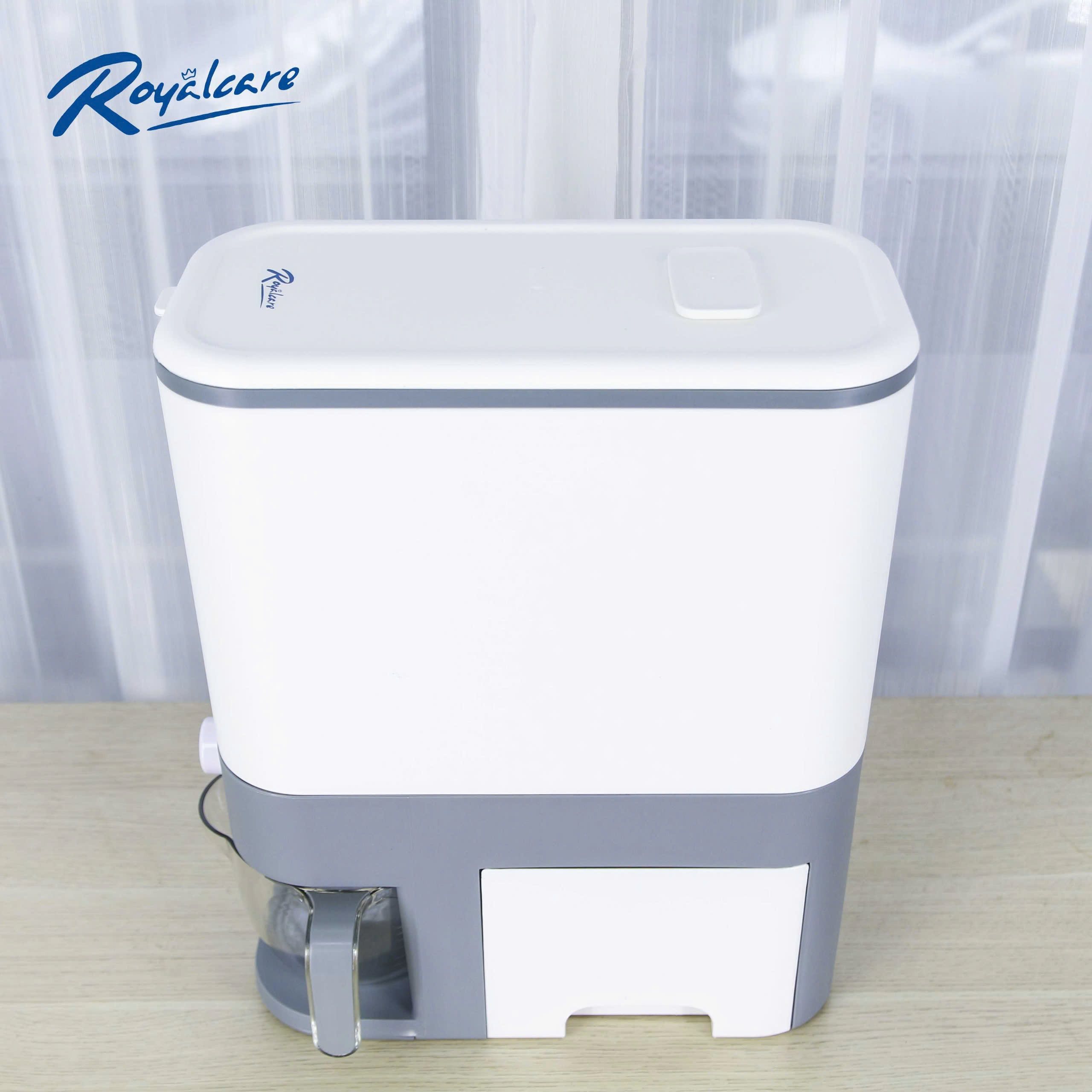 Hộp đựng gạo 12kg, thùng đựng ngũ cốc lớn có nắp đậy, thùng đựng ngũ cốc gia dụng cho nhà bếp, nhiều loại ngũ cốc