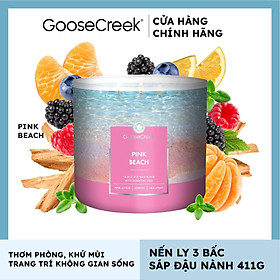 Nến ly 3 bấc sáp đậu nành Goose Creek (411g) - Pink Beach