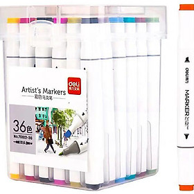 Bút Màu Marker Hai Đầu Cao Cấp Deli 70801