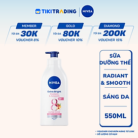 Sữa Dưỡng Thể NIVEA 8 Super Foods Dưỡng Sáng Da | Mịn Da (550 ml) - 98924