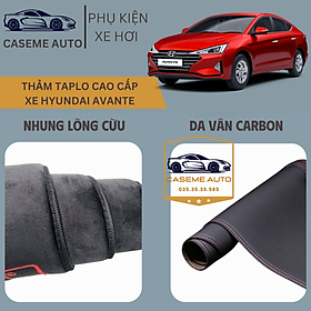 [HYUNDAI AVANTE] Thảm Taplo 3 Lớp Dành Cho Xe HYUNDAI AVANTE, Nhung Lông Cừu Và Da Vân Carbon Cao Cấp - Hàng Chính Hãng