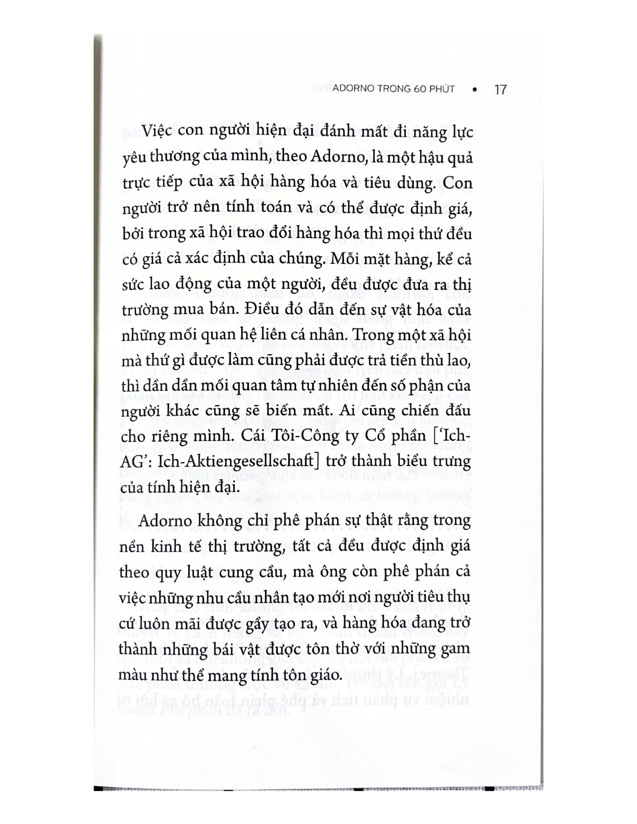 Những Nhà Tư Tưởng Lớn - Adorno Trong 60 Phút - Vanlangbooks