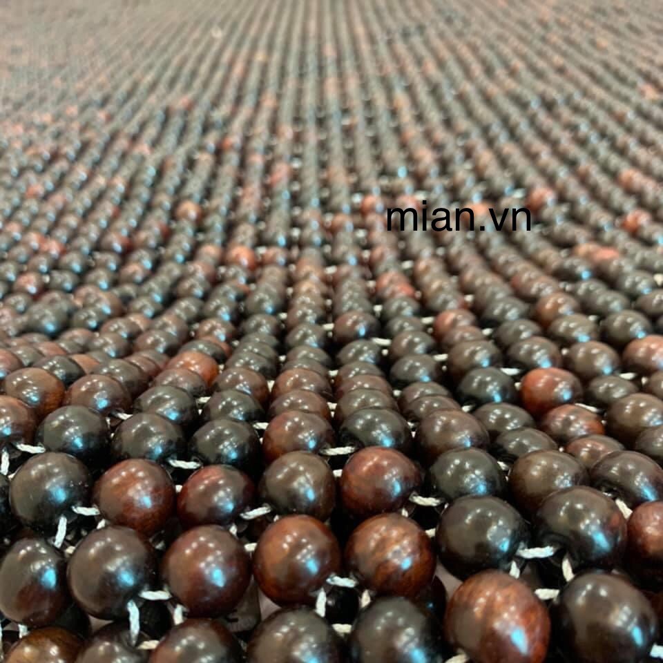 Chiếu hạt gỗ Trắc Bóng hạt 1,2cm - Chiếu hạt gỗ Mian ( video , hình thật )