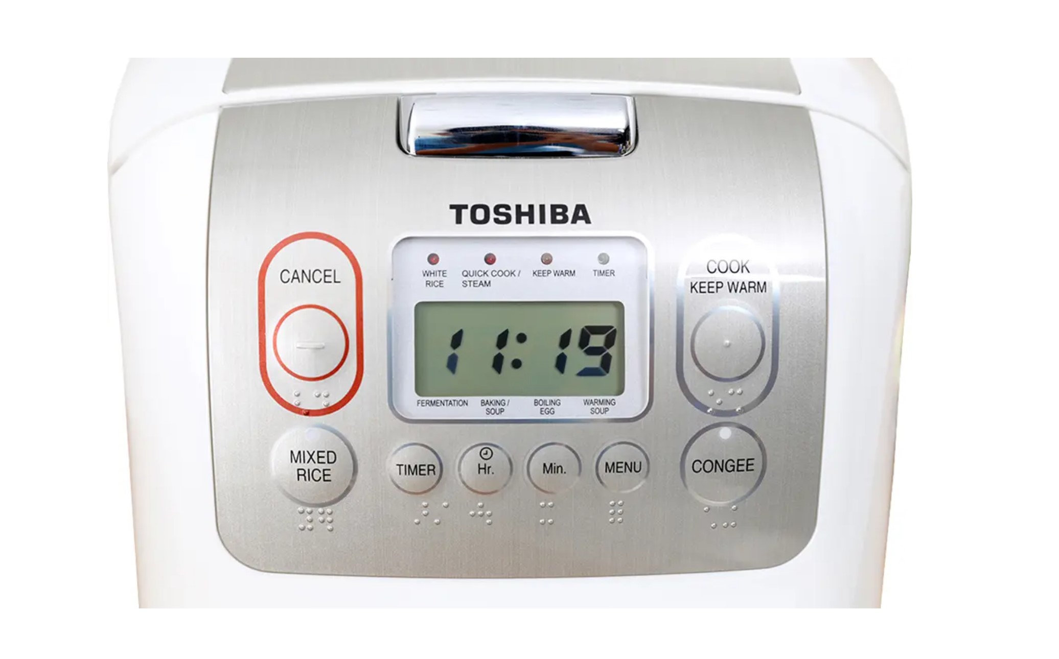 Nồi cơm điện tử Toshiba 1.8L RC-18NTFV(W) - Xuất xứ Thái lan - Lòng nồi hợp kim dày 4mm - Phù hợp cho gia đình 4-6 người - Hàng chính hãng - Bảo hành 12 tháng, chất lượng Nhật Bản