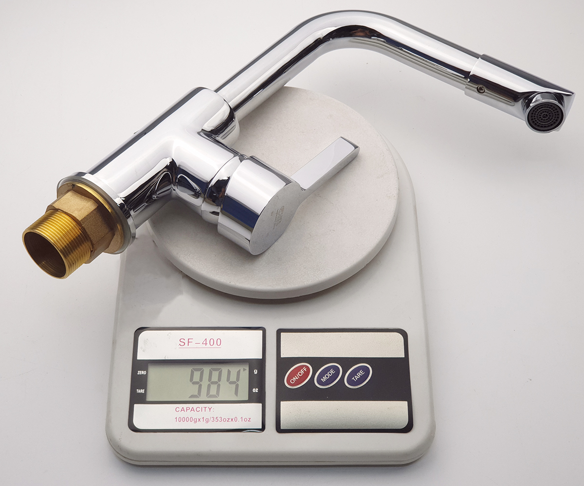 Vòi rửa chén nóng lạnh Đồng mạ Chrome Eurolife EL-KM02 (Trắng bạc)