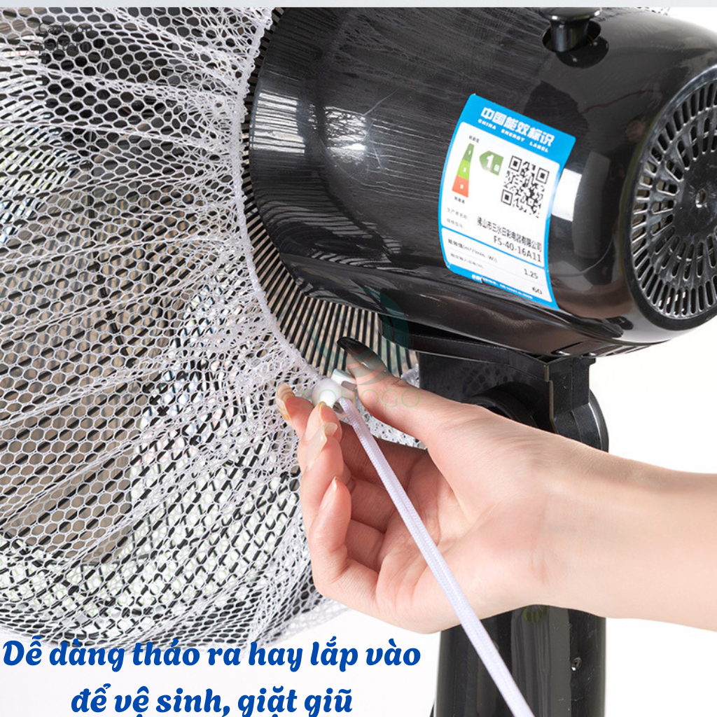 Lưới Bọc Quạt An Toàn Cho Bé 40-50cm Màng Bọc Bảo Vệ Quạt Điện Đa Năng Áo Lưới Che Quạt Chống Bụi & An Toàn Trẻ Nhỏ-18 inch