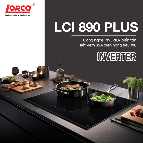 Bếp Từ Đôi LORCA LCI 890 PLUS - Hàng Nhập Khẩu Từ Đức Chính Hãng Cao Cấp, Công Nghệ E.G.O Hiện Đại và Tiết Kiệm Năng Lượng