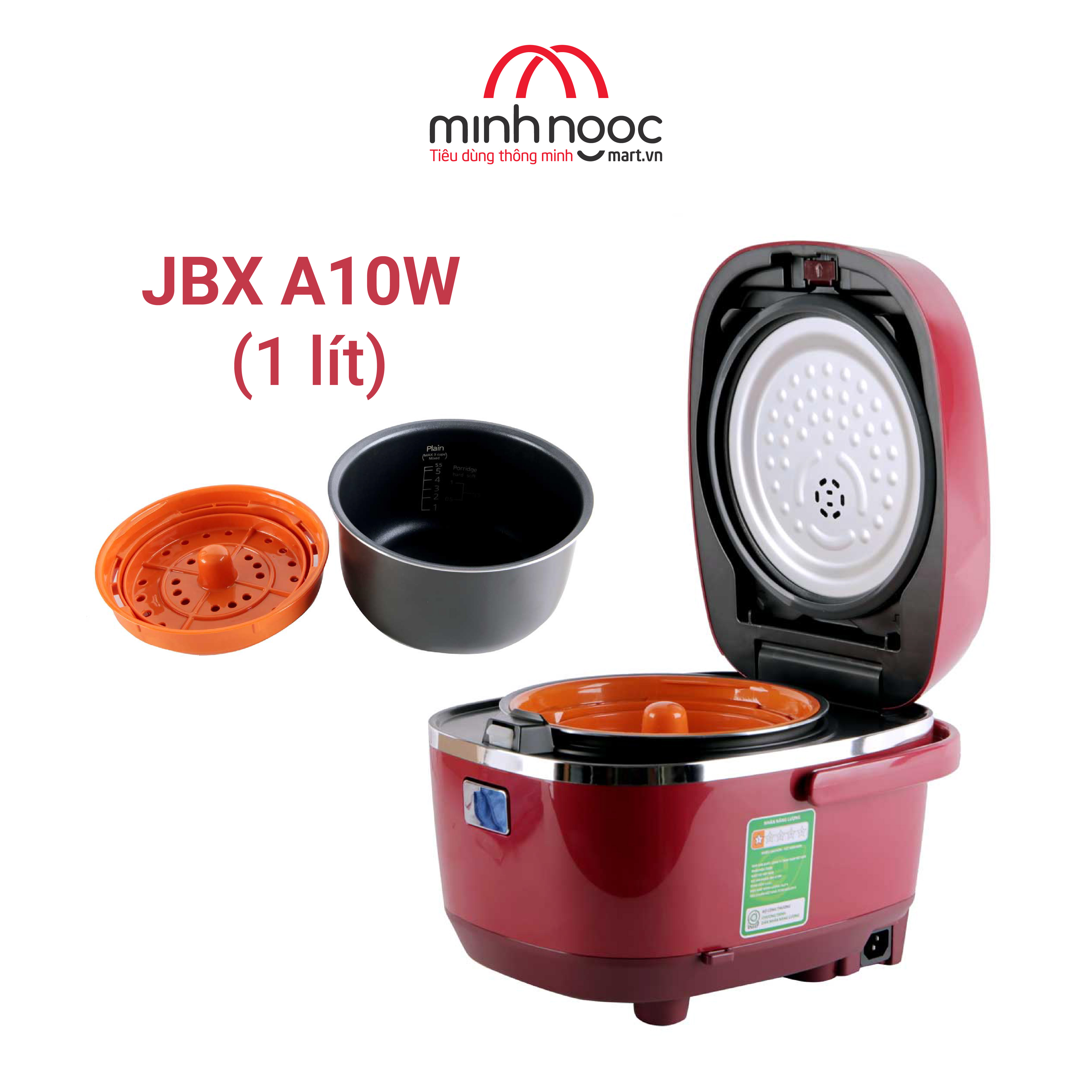 HÀNG CHÍNH HÃNG: Nồi cơm điện Tiger dung tích 1.0l JBX-A10W màu đỏ