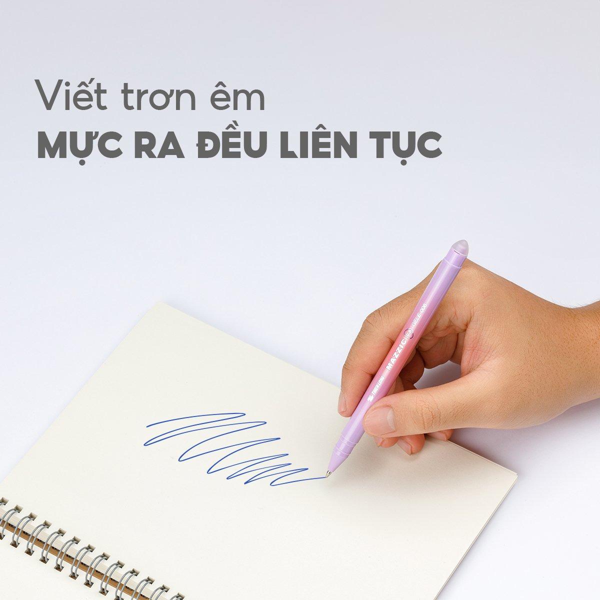 Hộp 20 Bút Gel Xóa Được 0.5 mm - Mazzic Thiên Long GELE-006 - Mực Xanh