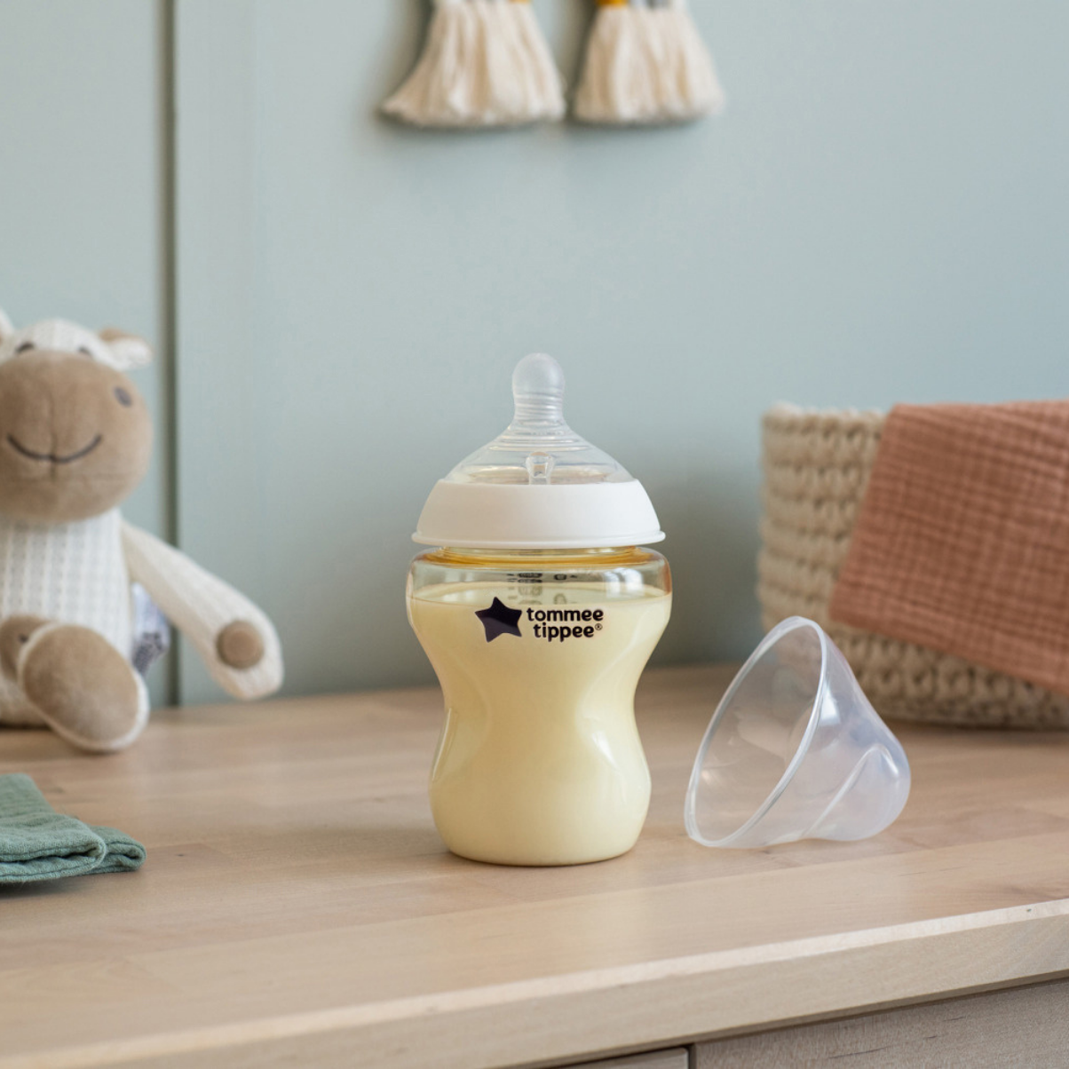 COMBO Bình Sữa PPSU Ty Siêu Mềm Tự Nhiên Tommee Tippee Natural Start 260ml & Núm Ty Silicon Thay Thế 6M+