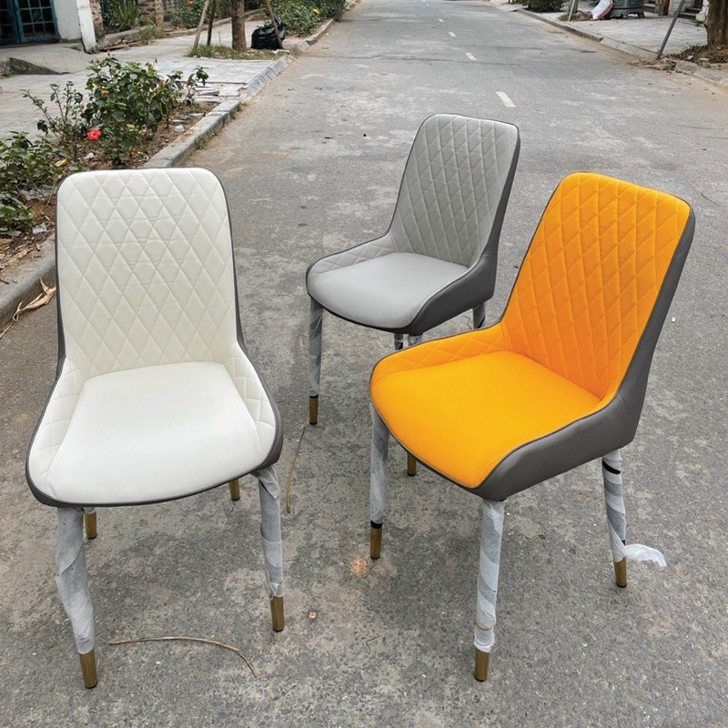 Bàn ăn mặt đá Ceramic bóng chân chữ U kết hợp ghế Molly, bàn ăn mặt đá 4 ghế 6 ghế 8 ghế