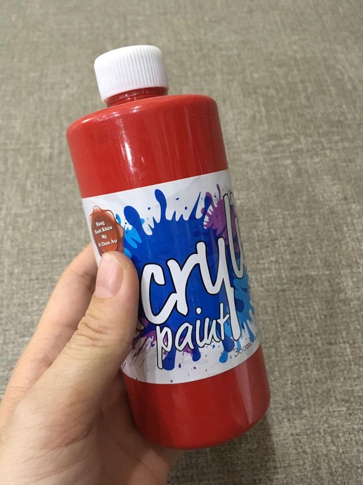 Chai Màu Vẽ Acrylic 300ml - Đỏ