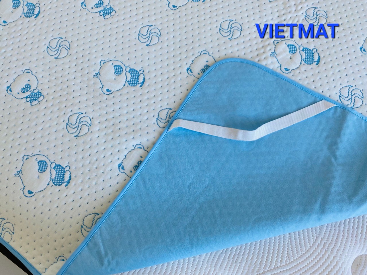 Combo 2 Tấm Lót Chống Thấm VIETMAT Màu Xanh (Size 180 x 200 cm)