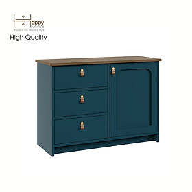 [Happy Home Furniture] NOMIA , Tủ lưu trữ 3 ngăn kéo - 1 cửa mở , 90cm x 35cm x 64cm ( DxRxC), THK_063