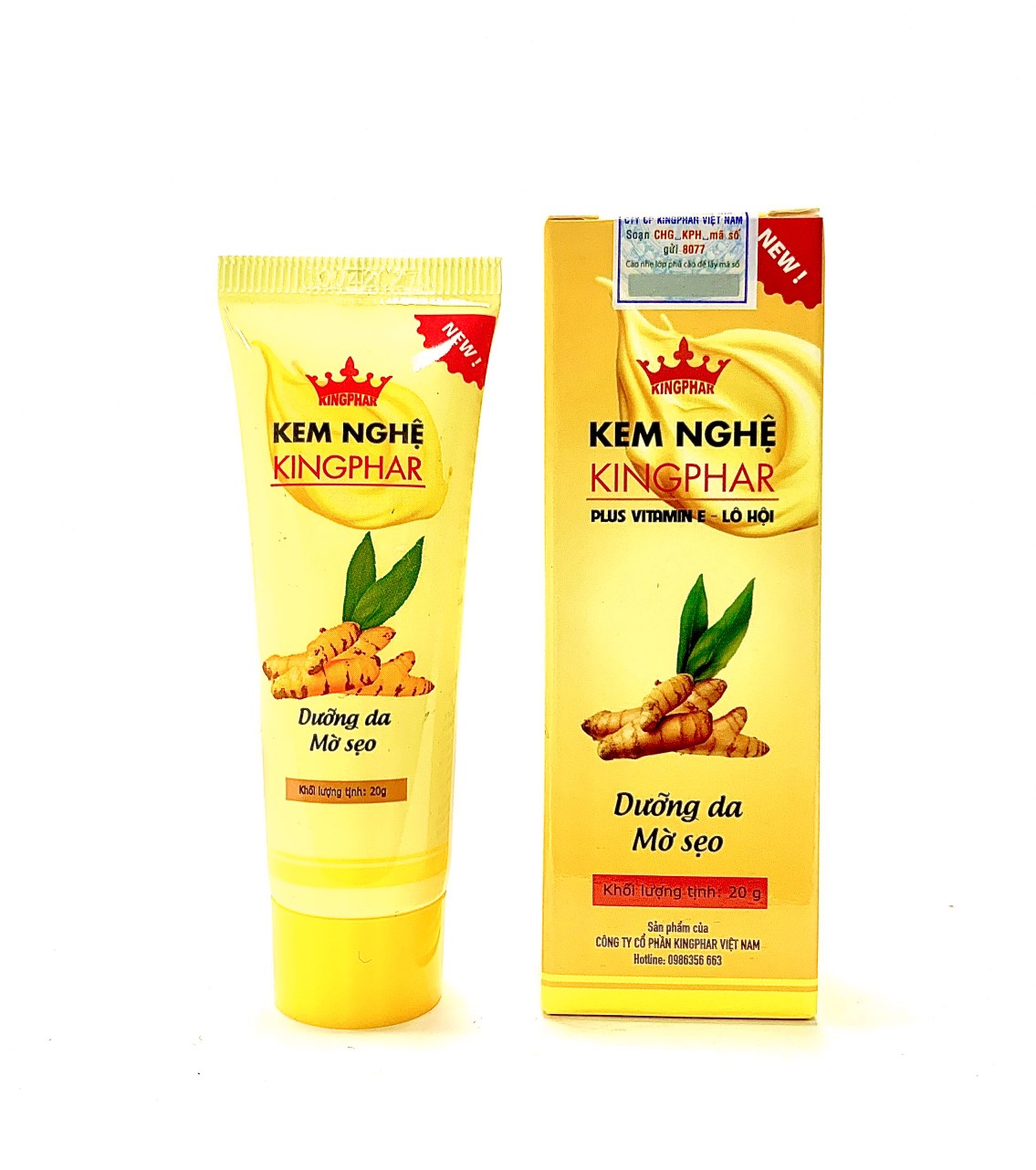 Kem bôi da nghệ Kingphar, tube 20 gam, dưỡng ẩm, làm mờ sẹo