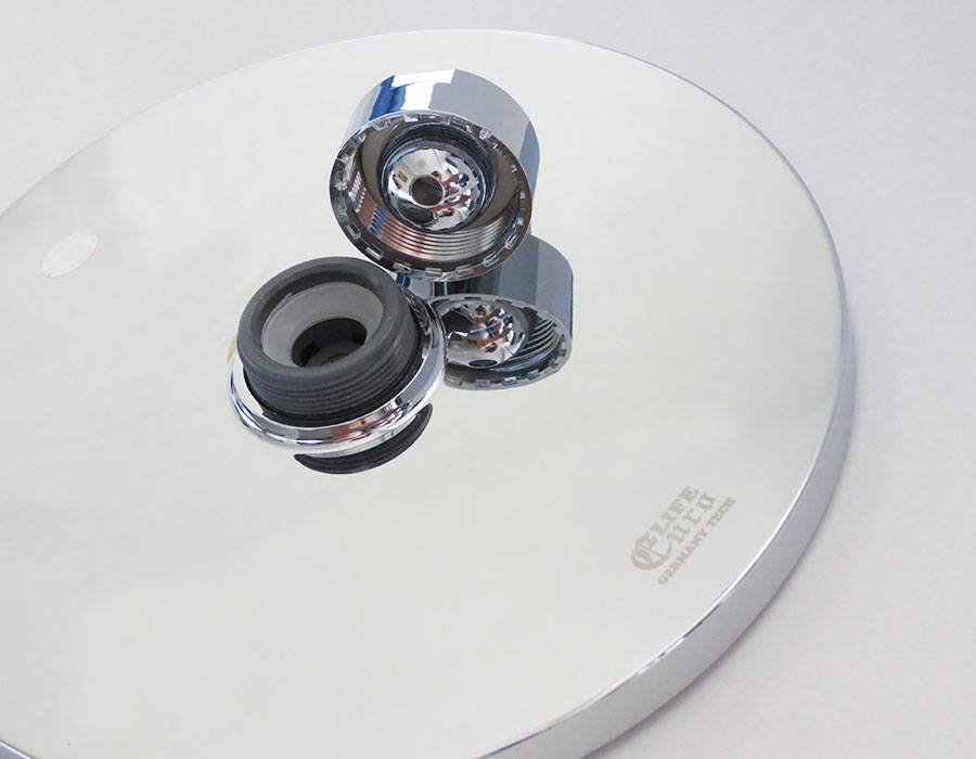 Combo đài sen và tay sen tròn nhựa ABS mạ Chrome cao cấp Eurolife EL-DST 01 (Trắng bạc)