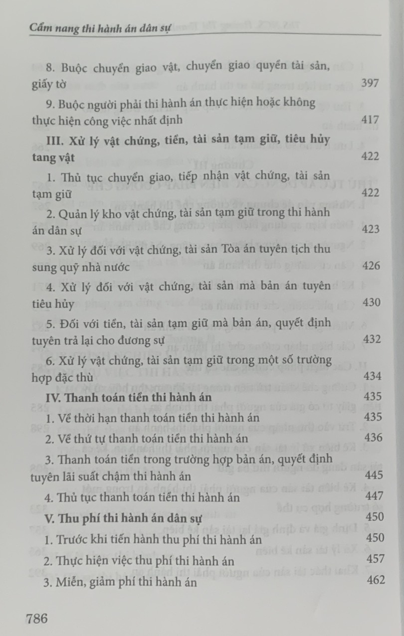 Cẩm nang thi hành án dân sự (Tái bản lần thứ hai, có sửa đổi, bổ sung)