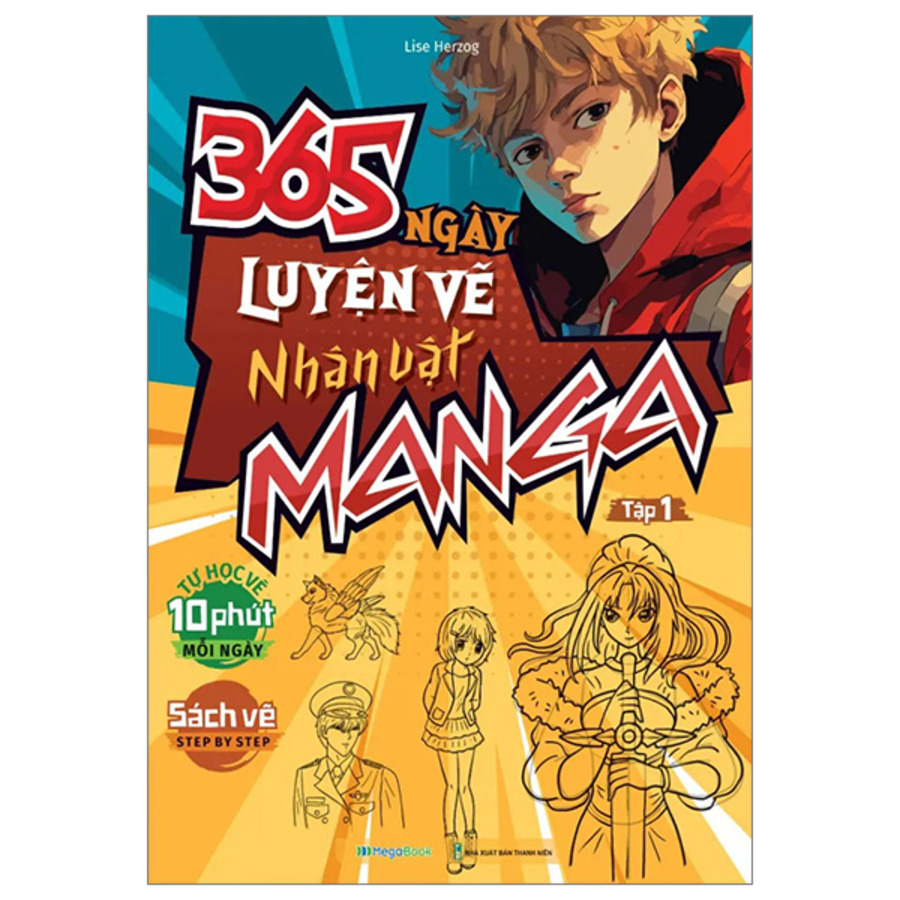 Combo 365 ngày luyện vẽ Thế giới động vật và Nhân vật Manga (4 Cuốn)