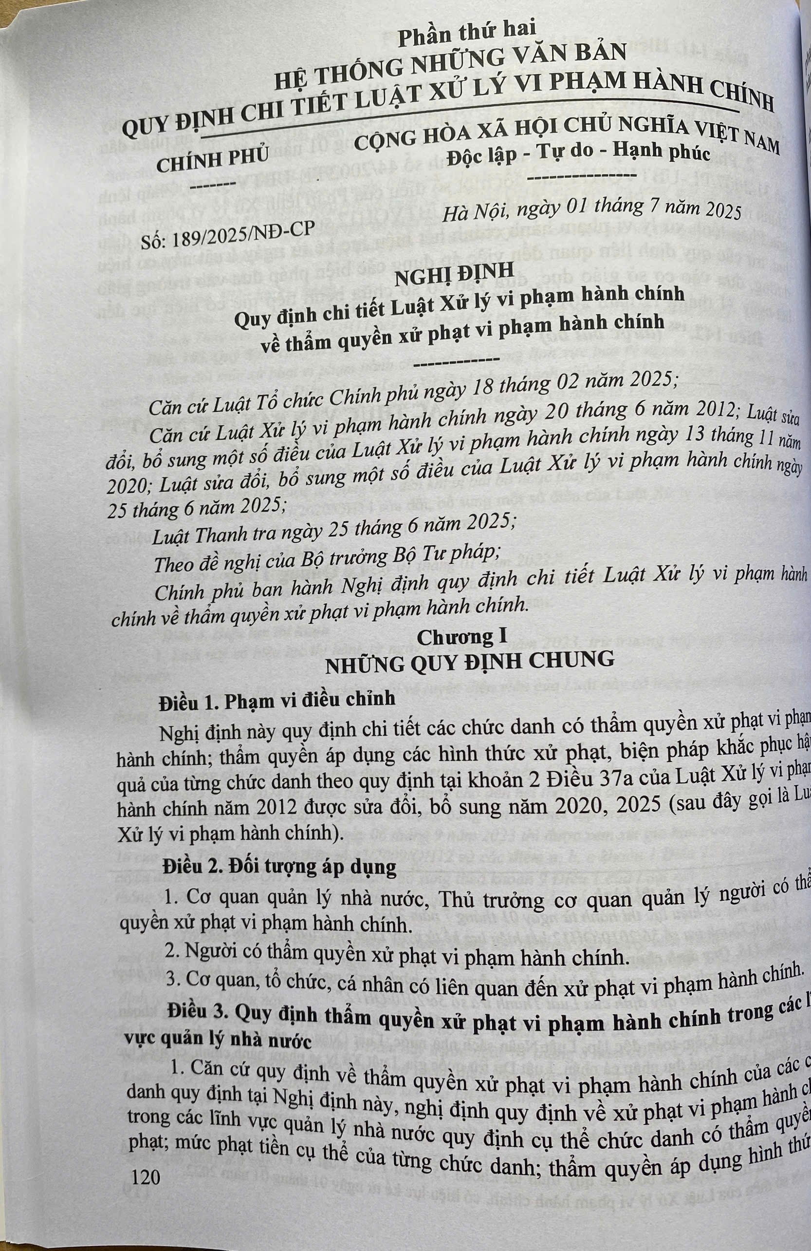 Luật Xử Lý Vi Phạm Hành Chính (sửa đổi, bổ sung năm 2025) các văn bản quy định chi tiết và biện pháp thi hành