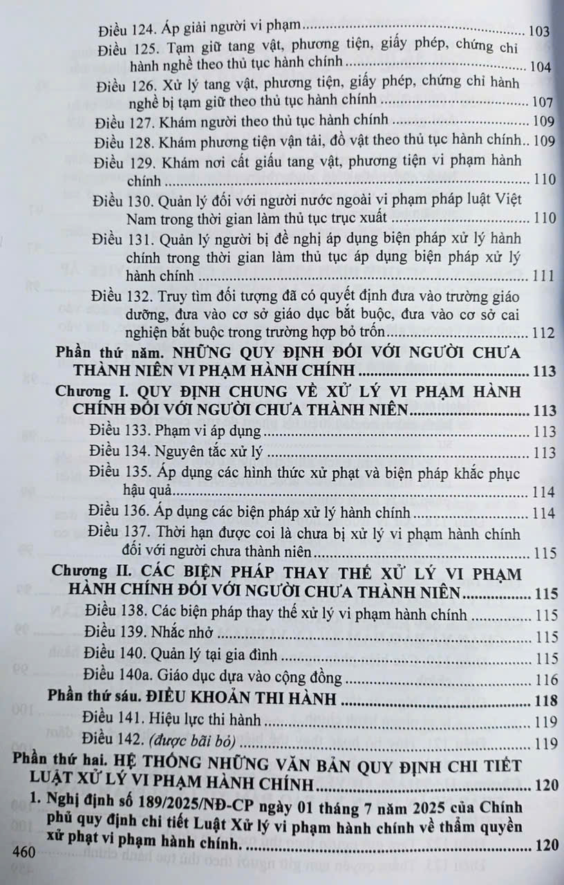 Luật Xử Lý Vi Phạm Hành Chính (sửa đổi, bổ sung năm 2025) các văn bản quy định chi tiết và biện pháp thi hành
