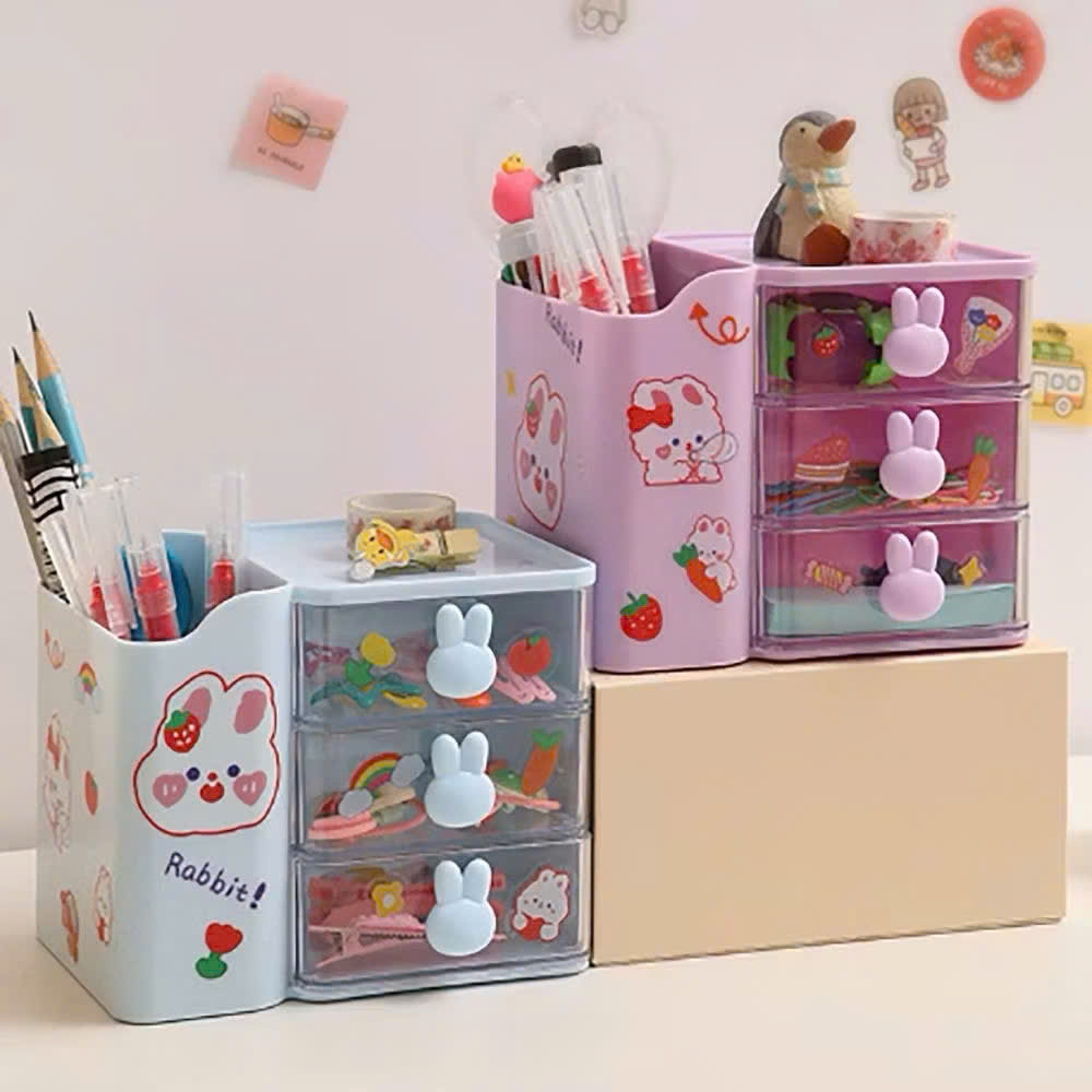 Kệ Đựng Bút Đa Năng Để Bàn – Hộp Mỹ Phẩm Đựng Đồ Trang Điểm, Tủ Để Đồ Dùng Học Tập, Văn Phòng Phẩm - HÀNG CHÍNH HÃNG MINIIN