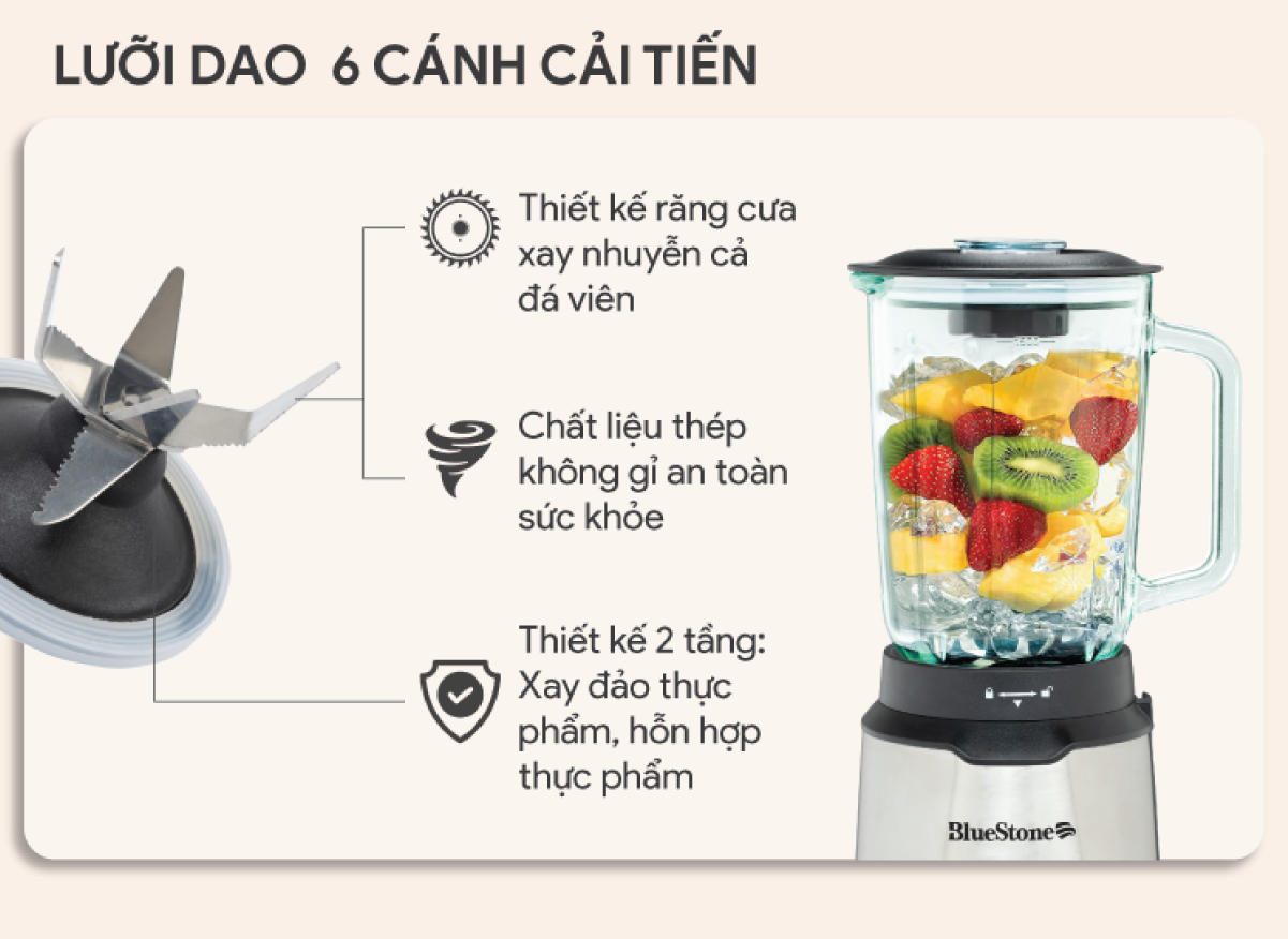 Máy Xay Sinh Tố BlueStone BLB-5339 (1.5 Lít) - Hàng chính hãng