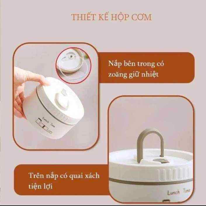 HỘP ĐỰNG CƠM GIỮ NHIỆT, HỘP CƠM INOX 3 TẦNG CAO CẤP KÈM TÚI ĐỰNG + HỘP ĐŨA MUỖNG - HÀNG CHÍNH HÃNG