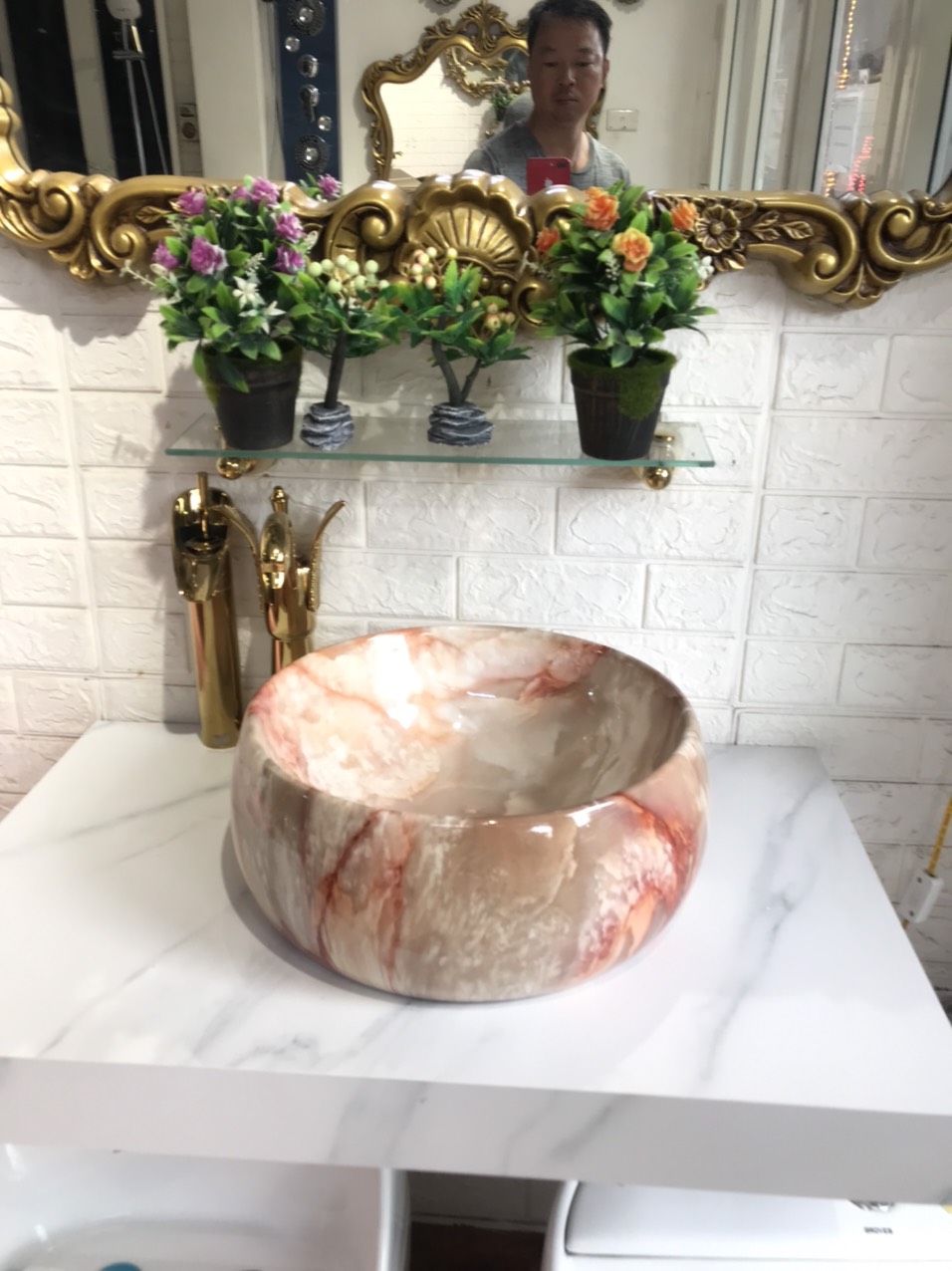 CHẬU RỬA MẶT, LAVABO ĐẶT BÀN NGỌC BÍCH NHẬP KHẨU CAO CẤP CHÍNH HÃNG GROVES NT1
